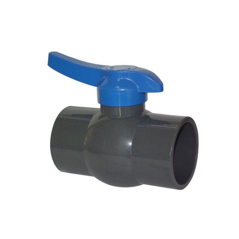 VALVULA BOLA COMPACTA GRIS / AZUL 63MM CEM. PN16 HOF.